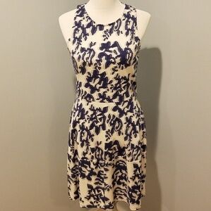 BCBG Cobalt & cream dress